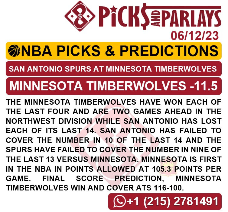 Picks and parlays VIP 06/12/23 NBA Picks & Predictions cuantoAcuanto