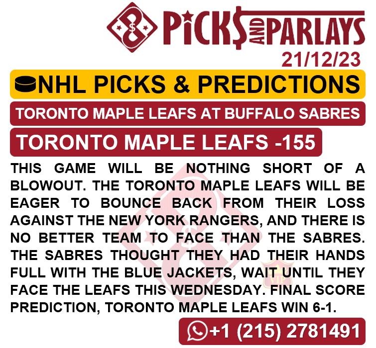 Picks and parlays VIP 21/12/23 NBA Picks & Predictions cuantoAcuanto