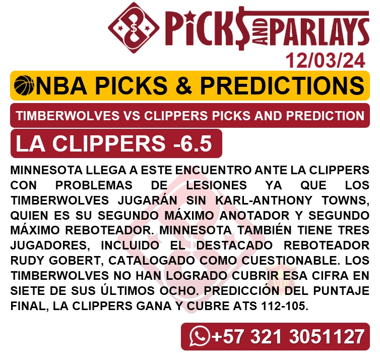 Picks and parlays VIP 12/03/24 NBA Picks & Predictions cuantoAcuanto